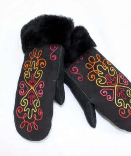 Рукавицы меховые из итальянской дубленой овчины