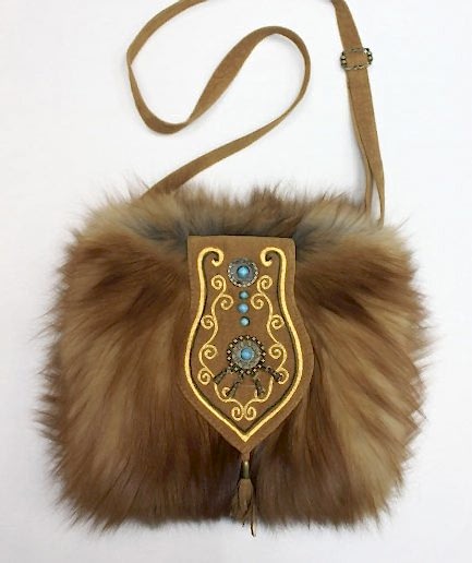 Муфта-сумка из лисы - огневки Муфта-сумка из лисы - огневки