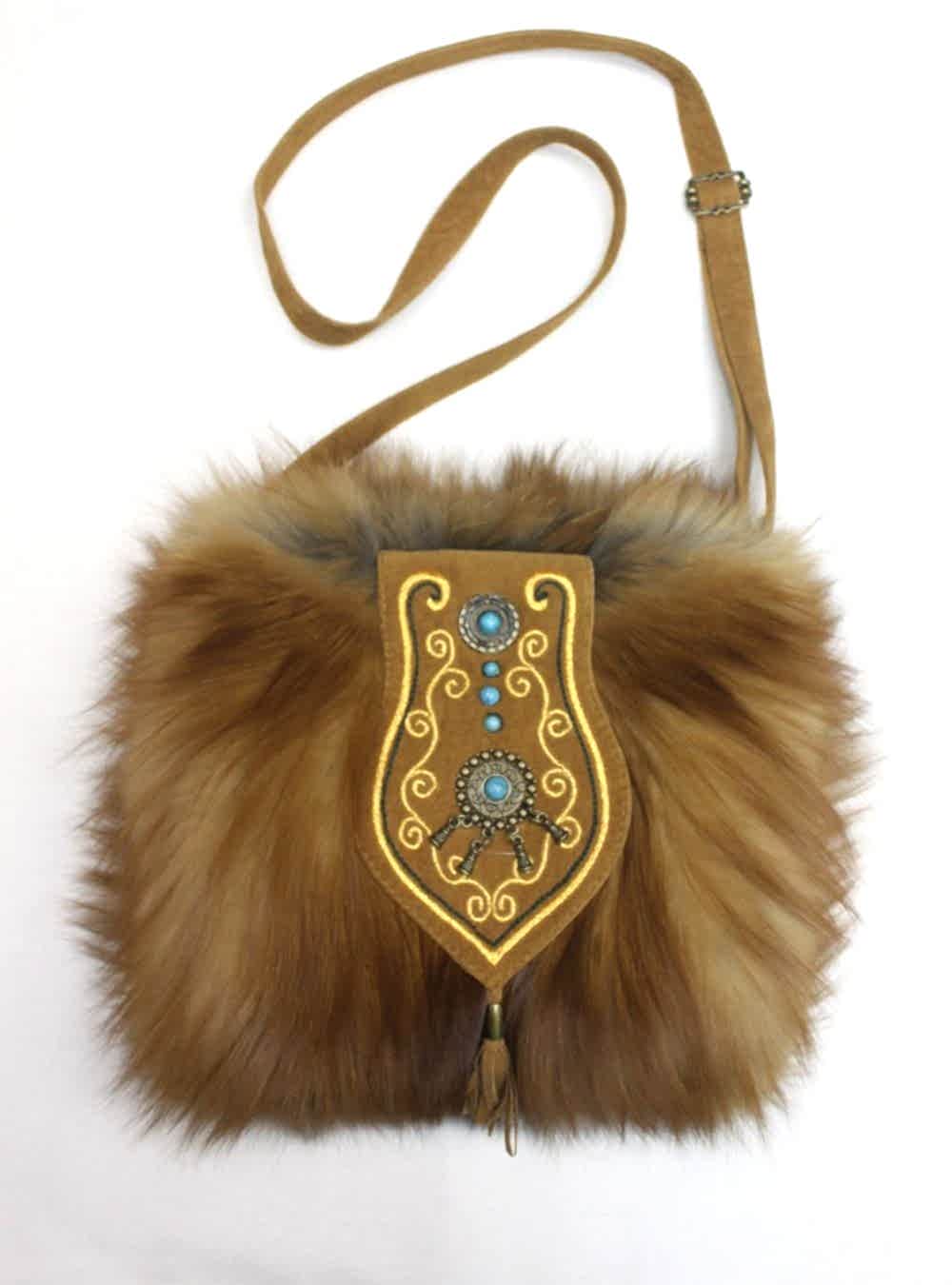 Муфта-сумка из лисы - огневки Муфта-сумка из лисы - огневки