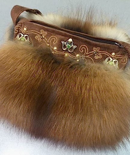 Муфта-сумка из лисы - огневки Муфта-сумка из лисы - огневки
