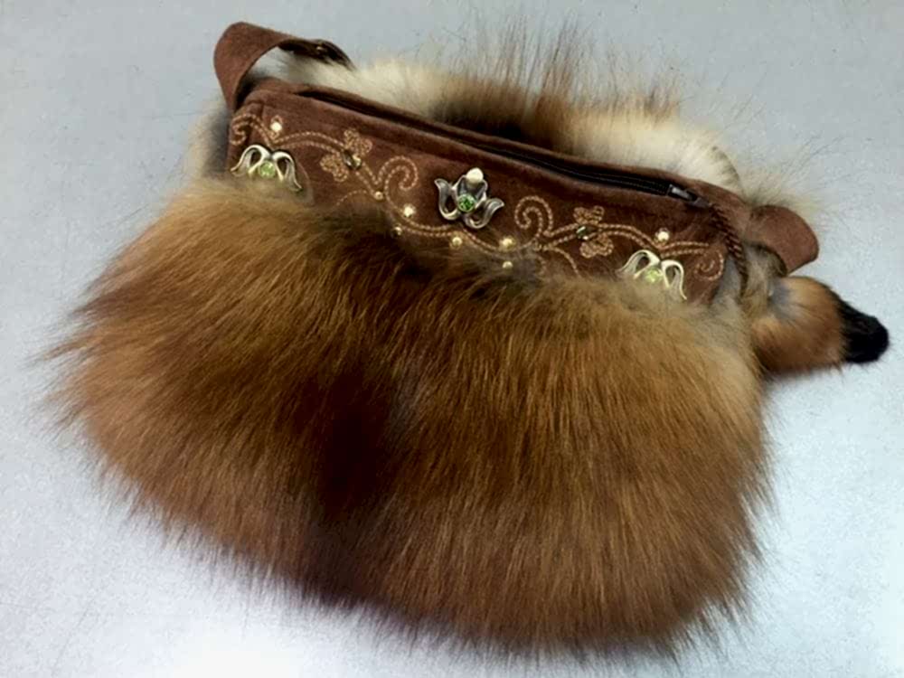 Муфта-сумка из лисы - огневки Муфта-сумка из лисы - огневки