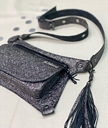 Поясная сумка Поясная сумка из итальянской дизайнерской кожи "Битое стекло"