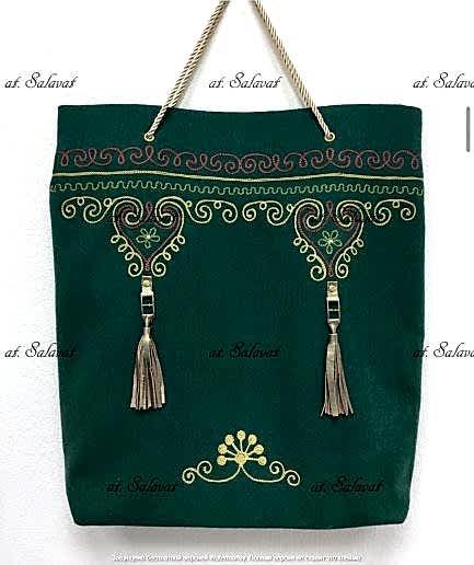 Сувенирный шоппер с орнаментом Сувенирная сумка из сукна с вышивкой