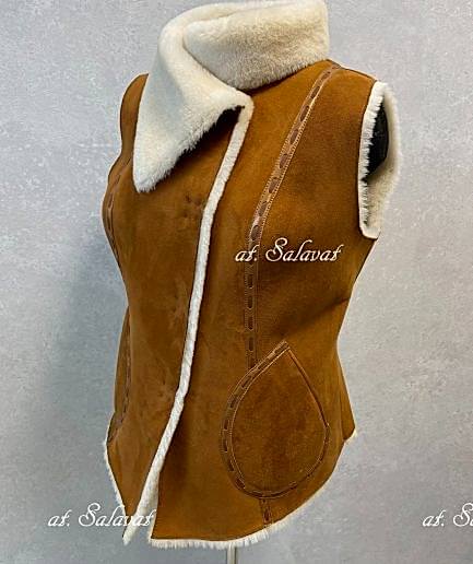 Жилет из меха куницы Жилет из итальянской дубленки