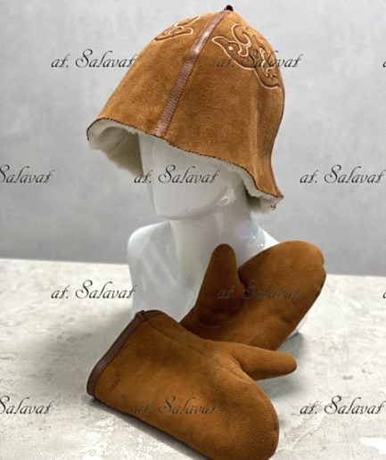 Шапка Салават с хвостом из лисы огневки