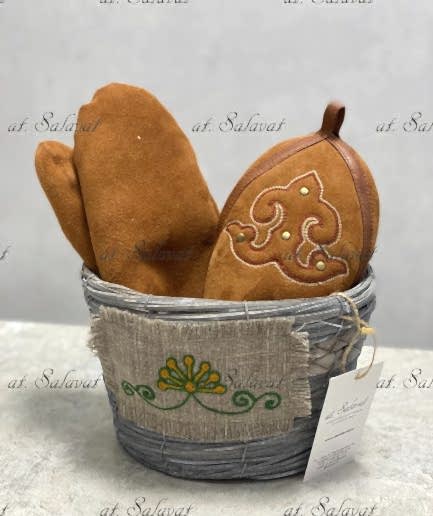 Подарочный набор «Баня» в горчичном цвете