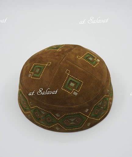 Башкирская тюбетейка из натуральной замши Башкирская тюбетейка из натуральной замши