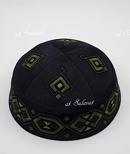 Мусульманская тюбетейка черная Башкирская тюбетейка