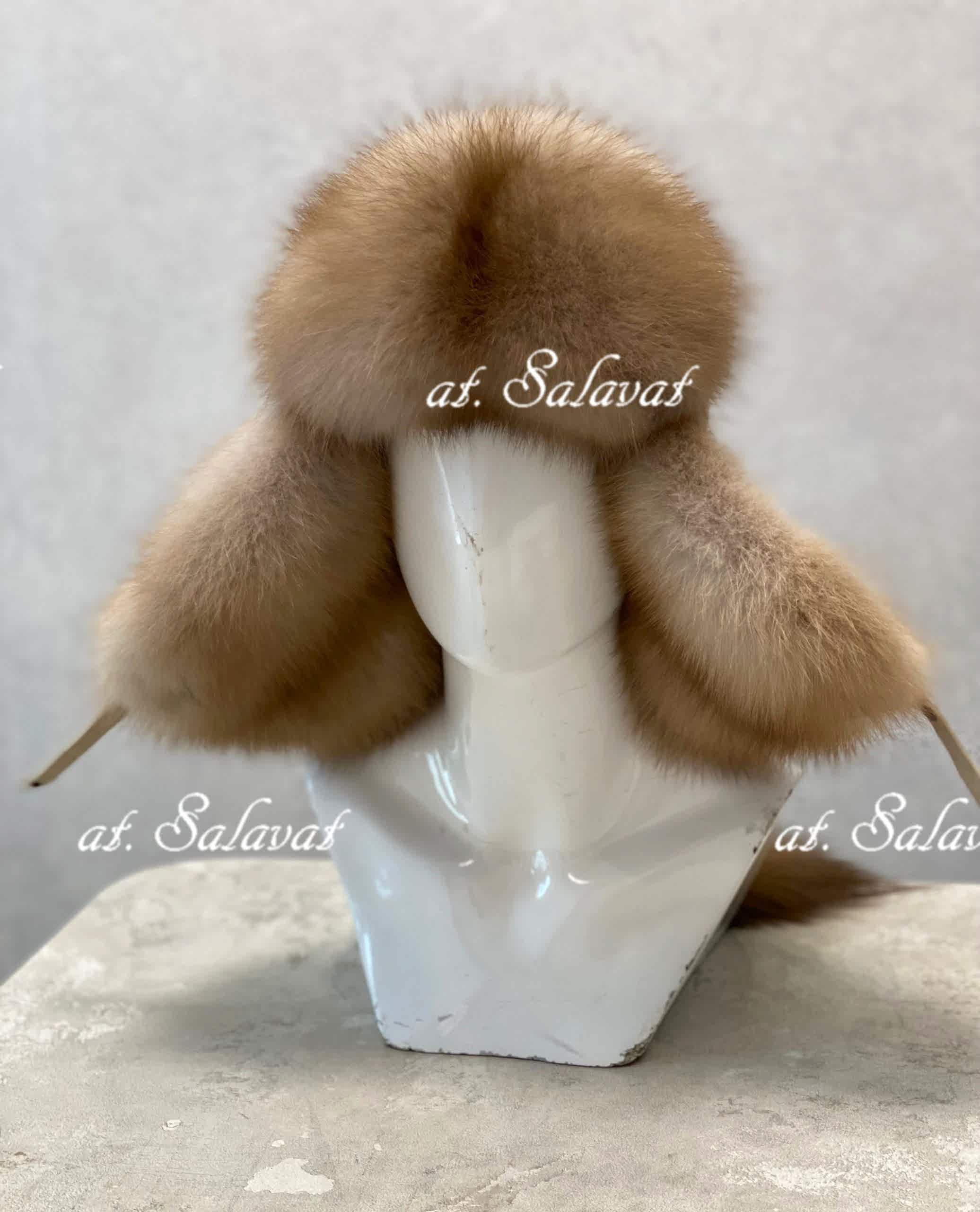 Шапка малахай из куницы с хвостом Шапка малахай из куницы с хвостом