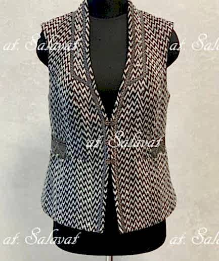 Жилет женский из итальянской дубленки в этно стиле Жилет женский