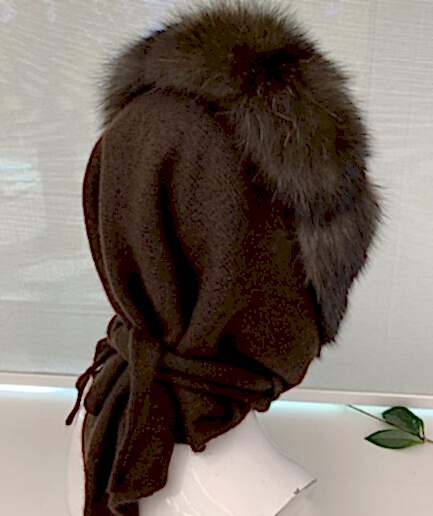 Платок с мехом норки