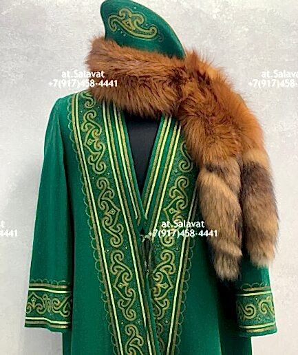 Елян башкирский с орнаментом из красного английского сукна Елян башкирский с орнаментом из зеленого английского сукна