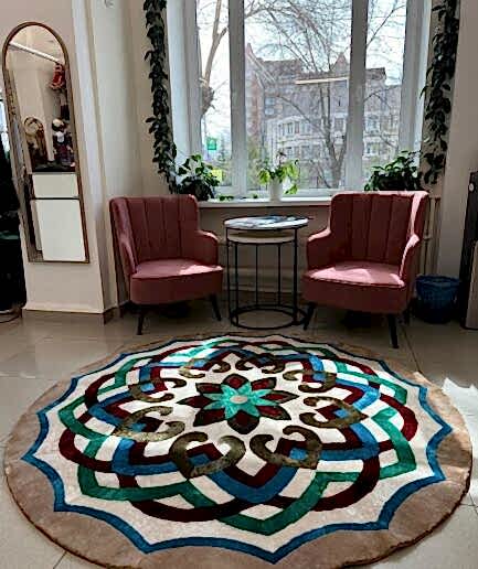 Интерьерный ковер из натурального меха мутон D-2м Интерьерный ковер из натурального меха мутон D-2м