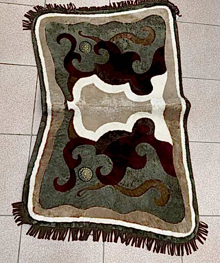 Интерьерный ковер из натурального меха мутон 120*70 Накидка на лошадь "Сергетыш" из натурального меха мутон 160*90