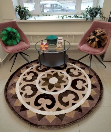 Интерьерный ковер из натурального меха мутон D-1,75м Интерьерный ковер из натурального меха мутон D-1,75м