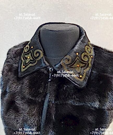 Черный женский жилет из дубленой овчины Черный женский жилет из дубленой овчины