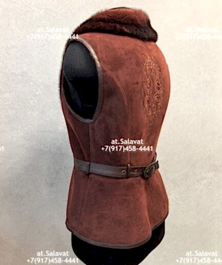 Черный женский жилет из дубленой овчины Черный женский жилет из дубленой овчины