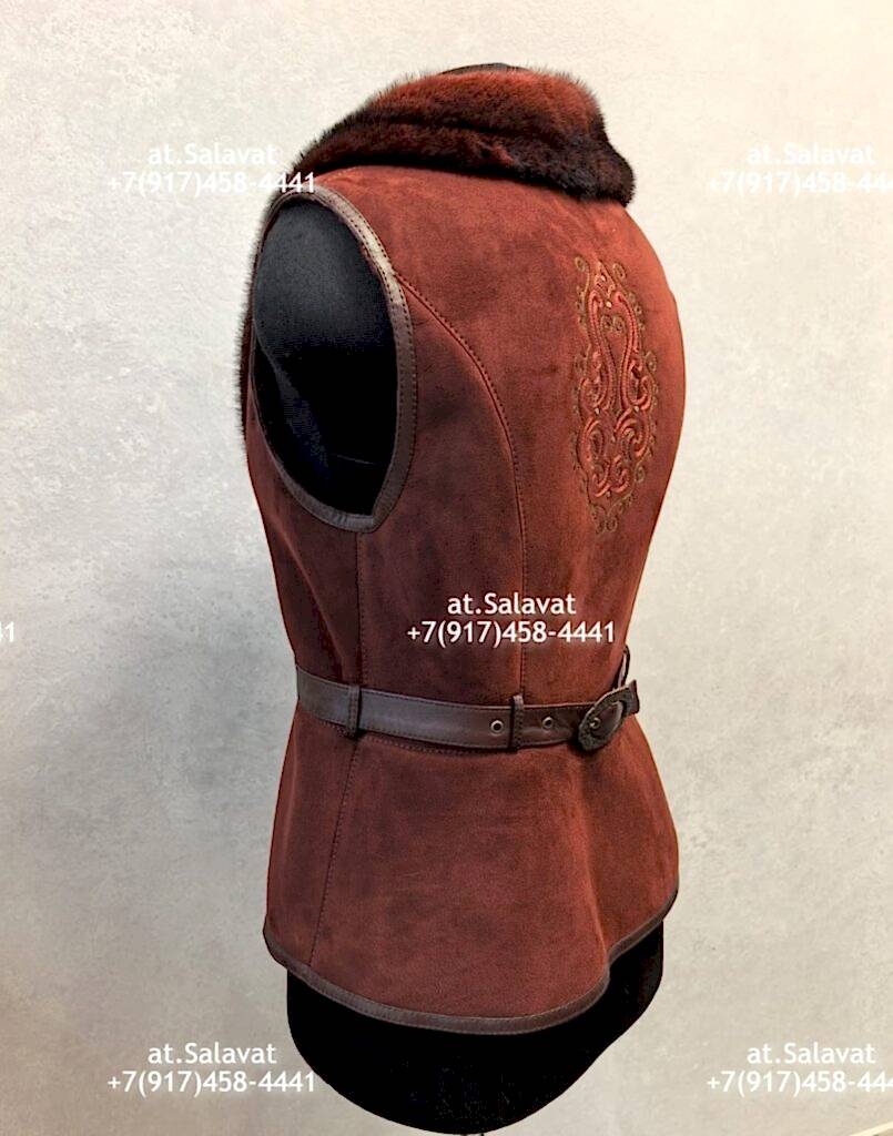 Черный женский жилет из дубленой овчины Черный женский жилет из дубленой овчины