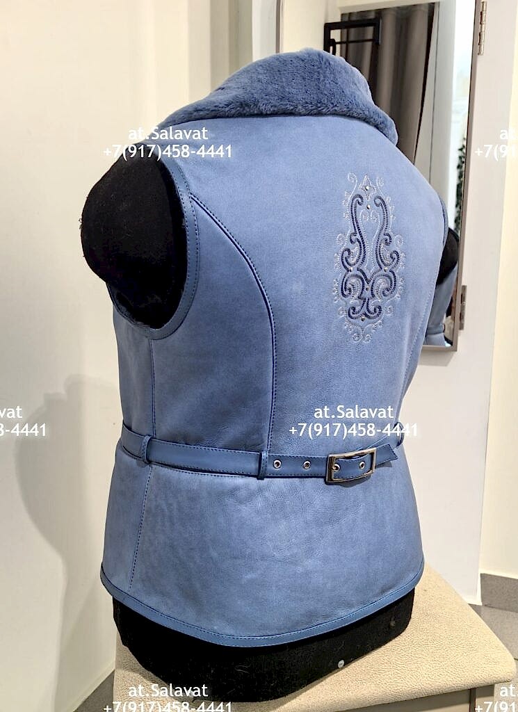 Черный женский жилет из дубленой овчины Черный женский жилет из дубленой овчины