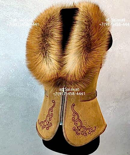 Черный женский жилет из дубленой овчины Жилет женский из итальянской дубленки в этно стиле